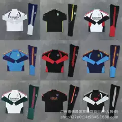 2627 National Team Half-Zip Training Suit Long Sleeve Long Pants Football Suit Warm-Up Suit Quick-Dry Sports Set Manufacturer Wholesale
