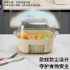 Cream Style Single Layer Drain Basket Fruit and Vegetable Washing Basket Household Thickened Storage Box Kitchen Vegetable Preparation Beige Drain Basket