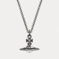 Orb medium 10mm bead necklace - black and white