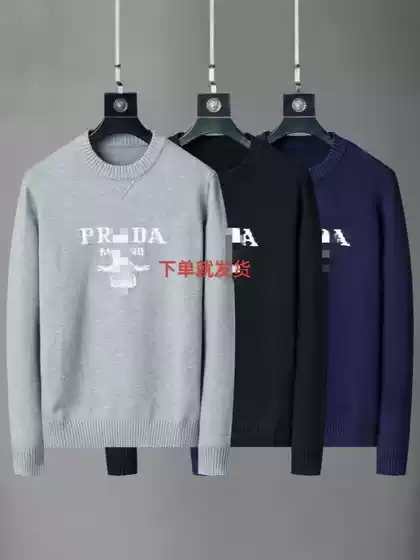 New PRA Full Print DA Velcro Pula Sweater Top Men's and Women's Long Sleeve Round Neck Jacket Clothes