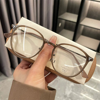Internet Celebrity Frame Female Big Face Slimming Look Large Frame Myopia Glasses Frame Wholesale 01247 Plain Mirror Anti-Blue Light Flat Mirror