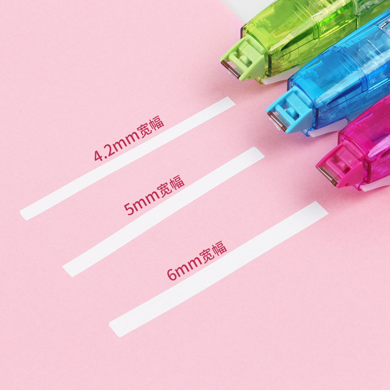 Japan PLUS 635 affordable 5mm replacement core transparent pen type smart roller body modification correction tape