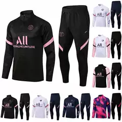Autumn and Winter 2122 Paris Football Suit Long Sleeve Training Suit Inter Adult Half Zipper Training Suit Football Training Suit