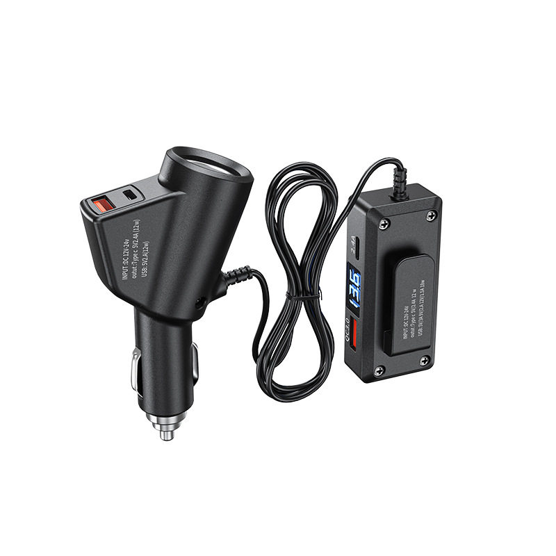Car Mobile Phone Charger One to Five Car Charger 12V24V Universal Power Converter Multi-Function Car Cigarette Lighter