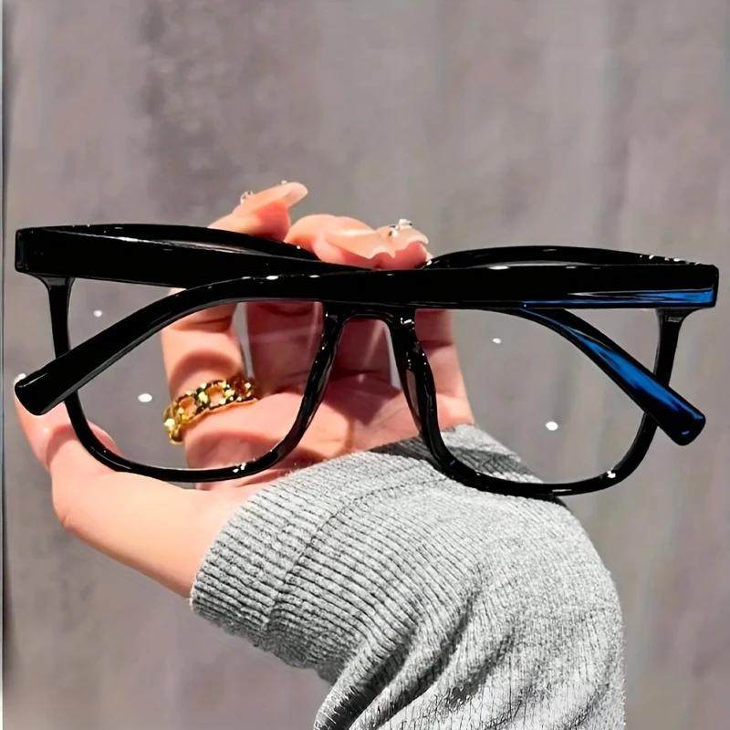 Cross-Border New Style Eyeglass Frames for Women, Korean and Japanese Version, Plain Mirror, Men's Face-Slimming Retro Literary Eyeglass Frames