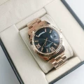 Log double calendar rose gold