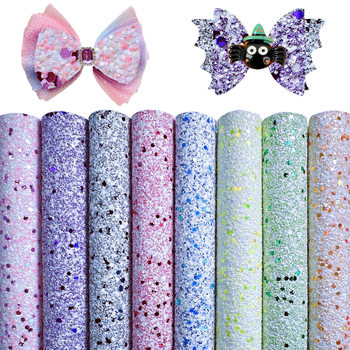 23009 Molly Fantasy PU Thick Glitter Glitter Sequin Phone Case Earrings Bow DIY Shoe Decoration
