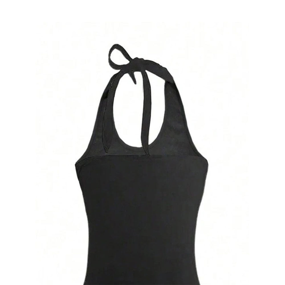 Summer Womens Backless Bodycon Dress Solid Color Halter Neck Sexy Style Perfect for Parties and Events Wholesale