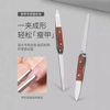 Nail Art Shaped Clamp Wooden Handle Stainless Steel Shaped Clamp X Pliers Phototherapy Extension Nail Crystal Armor Shaped Clamp