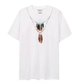 D23 Feather Necklace White