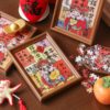 Fortune-making Jigsaw Puzzle Photo Frame New Year Decoration Gift Box Table 108-making God of Wealth Photo Frame New Year's Day Spring Festival Gift