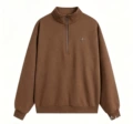 Half-zip, coffee brown