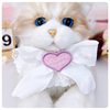 2025 Cross-Border Pet Cream Style Bow Love Collar Cat Lace Neck Collar Dog Collar Wholesale