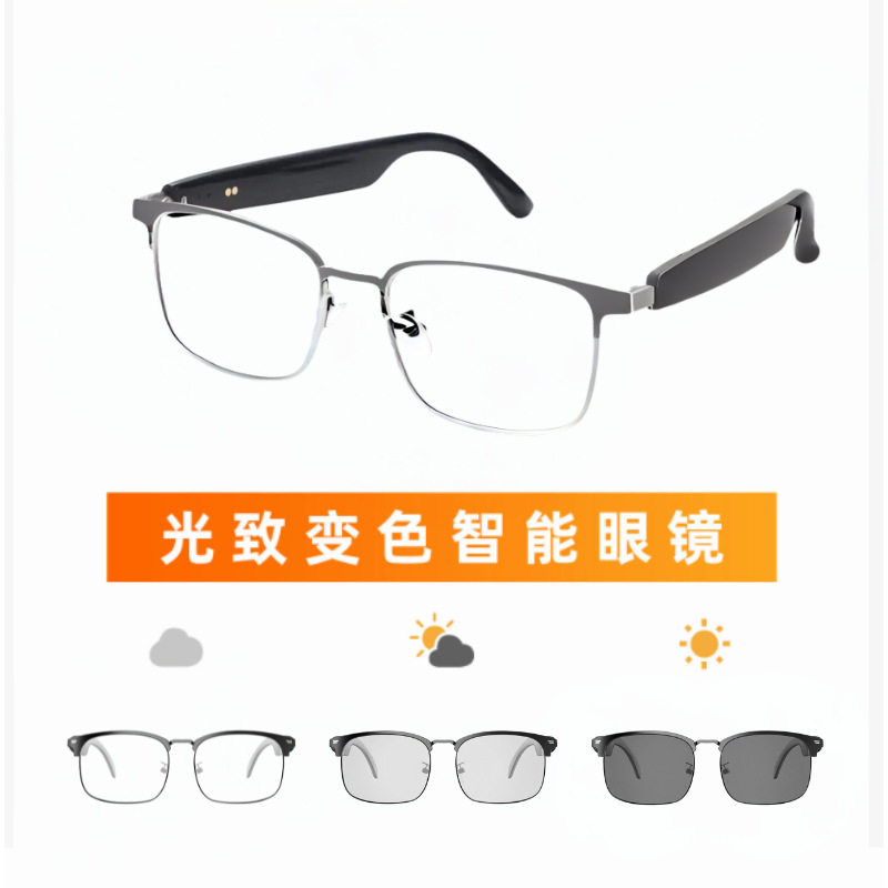 Ai Translation Cross-Border Smart Glasses with Bluetooth Support for 160 Languages, Color-Changing Lenses, Video Translation, Listening to Music, and Making Calls