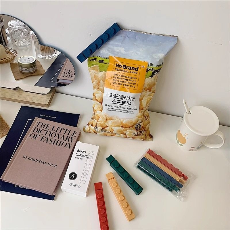 Creative Storage Supplies Large Building Blocks Food Snacks Sealing Clip Puzzle Plastic Bag Clip Sealing Clip Building Blocks Clip