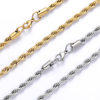European and American Hip-Hop Plain Chain Titanium Steel Accessories Necklace Stainless Steel Twist Chain 3Mm5Mm Multi-Size Stainless Steel Chain