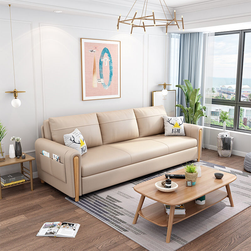 折叠沙发床两用多功能可拆洗小户型客厅双人伸缩储物科技布沙发床