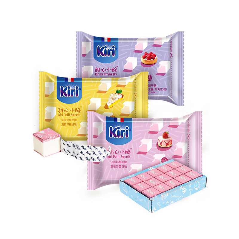Kerry Sweetheart Cheese with Strawberry Fruit Flavor Cream Cheese Granules Kerry Instant Cheese Snack Batch