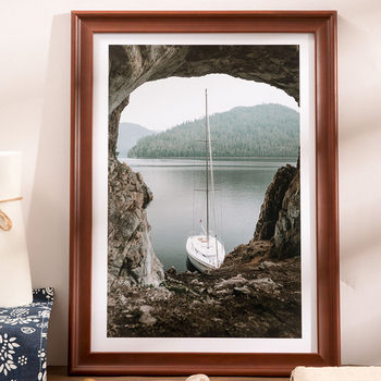 Solid wood photo frame A4 16-inch 20-inch picture frame outer frame wall-mounted picture frame mounting sketch poster outer frame wholesale