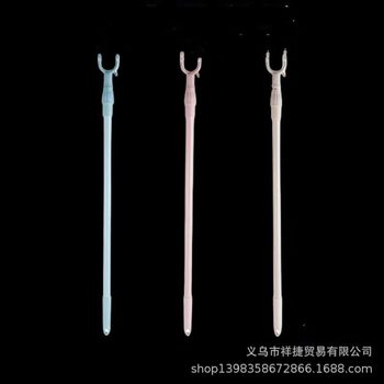 Factory sugar retractable clothes fork wholesale clothes brace household plastic clothes hanger clothes pole