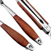 Manufacturer's Supply Barbecue Tool Set Combination Stainless Steel Barbecue Tools Bbq Outdoor Multi-Combination Three-Piece Wooden Handle