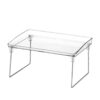 Desktop Storage Rack Transparent Stackable Foldable Dormitory Simple Multi-Functional Stationery Cosmetics Multi-Layer Storage Rack