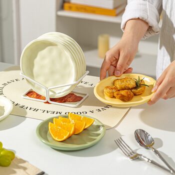 Bone Spit Plate Ceramic Household Food Grade Small Plate Ceramic Snack Plate Dining Table Garbage Plate