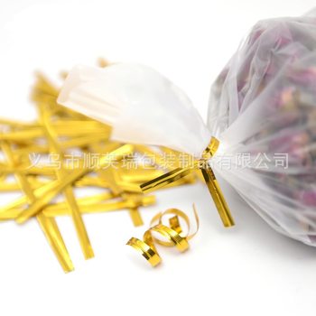 Lollipop Packaging Sealing Tie, Gold Tie Wire, Bread Bag Binding Rope, Iron Wire Bundling, Baking, High Temperature Resistant