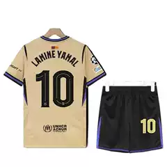 2526 Barcelona Away Jersey UCL Soccer Uniform Set #10 Yamal #9 Lewandowski #8 Pedri