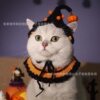Pet Halloween knitted scarf cat dog ghost collar funny decorations cat and dog supplies wholesale