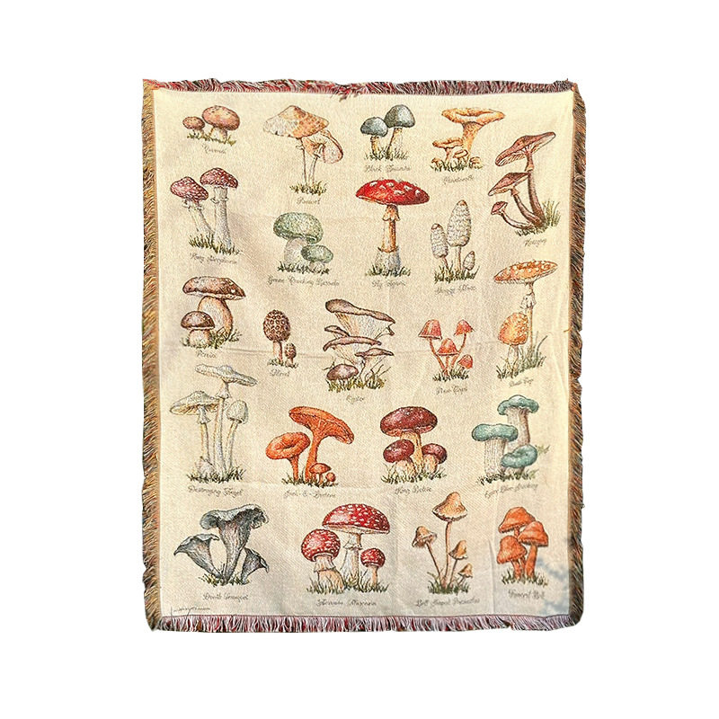 Amazon's Hottest Home Background Wall Decoration Mushroom Tapestry Outdoor Internet Celebrity Camping Blanket Custom Multi-Functional Blanket