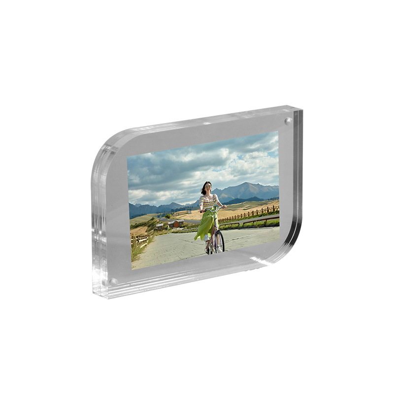 Acrylic Thickened Photo Frame Strong Magnetic Transparent Double-sided Display Six or Seven Inch Desktop Table Brand Creative Personality Photo Table