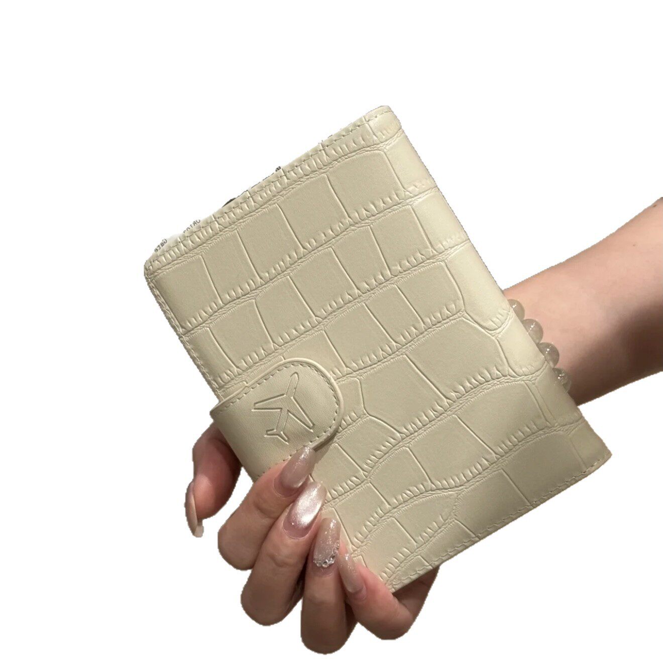 Milkshake White Passport Holder Ins Simple Multi-Functional Ticket Document Coin Bag Anti-Theft Brush Protective Cover Wallet