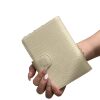 Milkshake White Passport Holder Ins Simple Multi-Functional Ticket Document Coin Bag Anti-Theft Brush Protective Cover Wallet