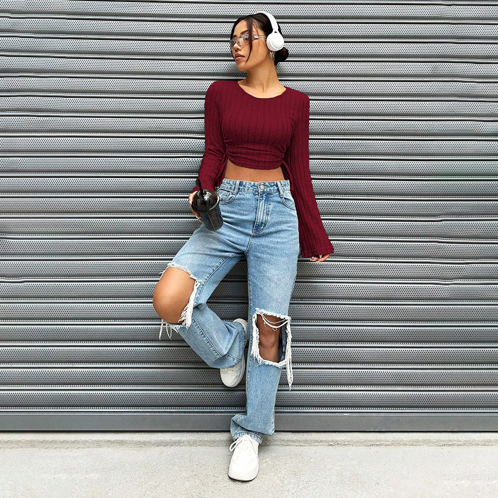 Womens Slim Fit Short Sleeve T Shirt Trendy Spring Summer Street Style Comfortable Casual Wear Wholesale Available