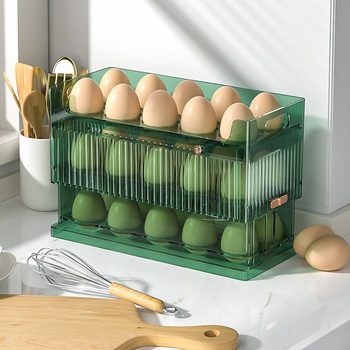 Drawer egg box egg holder egg side refrigerator side door box fresh-keeping storage box flip egg timing refrigerator