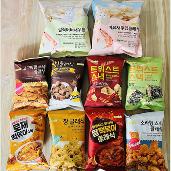 Korean Imported Laike Spicy Cheese Flavor 75g Seaweed Flavor 80g Crispy Strips Puffed Snacks Internet-Famous Potato Chips