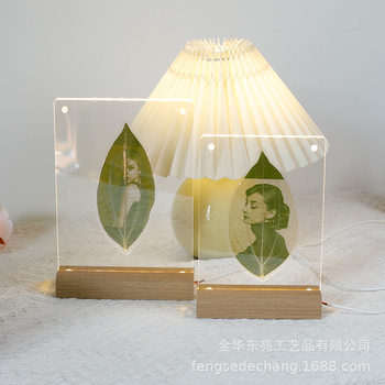 Leaf carving transparent picture frame hanging wall ins postcard photo frame A4 poster display acrylic factory photo frame table
