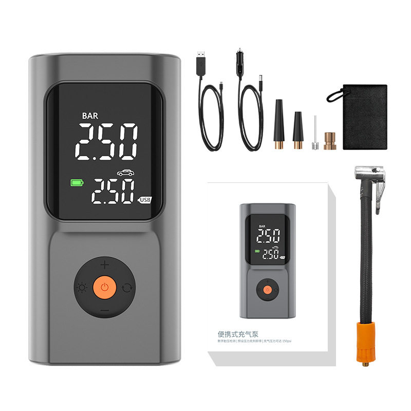 Wired and Wireless Dual-Purpose Car Air Pump Bicycle Motorcycle Car Electric Air Pump Cross-Border New Product