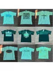 Cross-Border American Fashion Satoshi Printed Letter American Street Hip-Hop Washed Vintage Pure Cotton Short-Sleeve T-Shirt