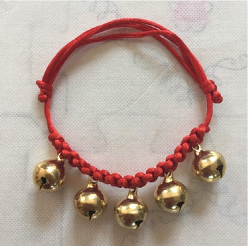 Pet Woven Bell Collar with Bell Puppy Necklace Accessories Dog Cat Bell Collar Pet Supplies