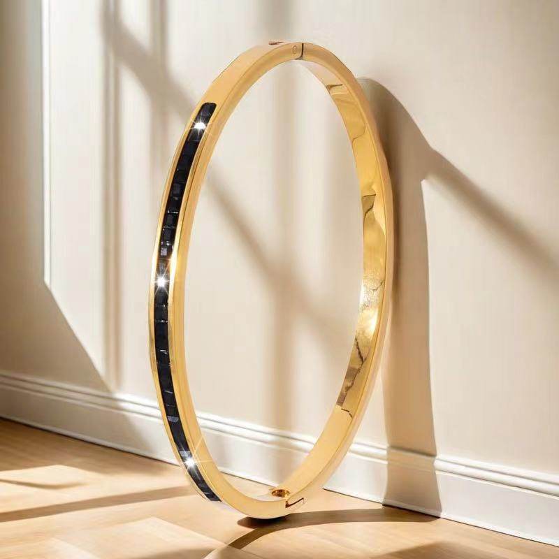 钛钢手镯女生高级感小众满天星不掉色镶钻精致排钻ins风满钻手环