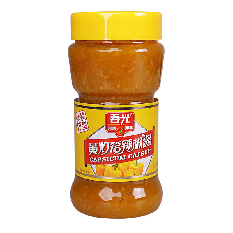 Chunguang Hainan Specialty Yellow Lantern Chili Sauce 400g Extra Spicy Chili Sauce Chili Bell Pepper Seasoning Stir-Fry