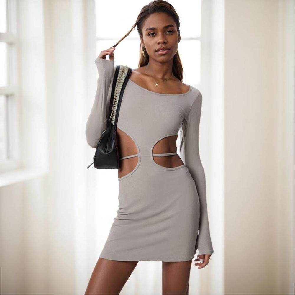 Womens Trendy Hollow Design Mini Dress Spring Summer Collection Casual Chic Style Wholesale Available