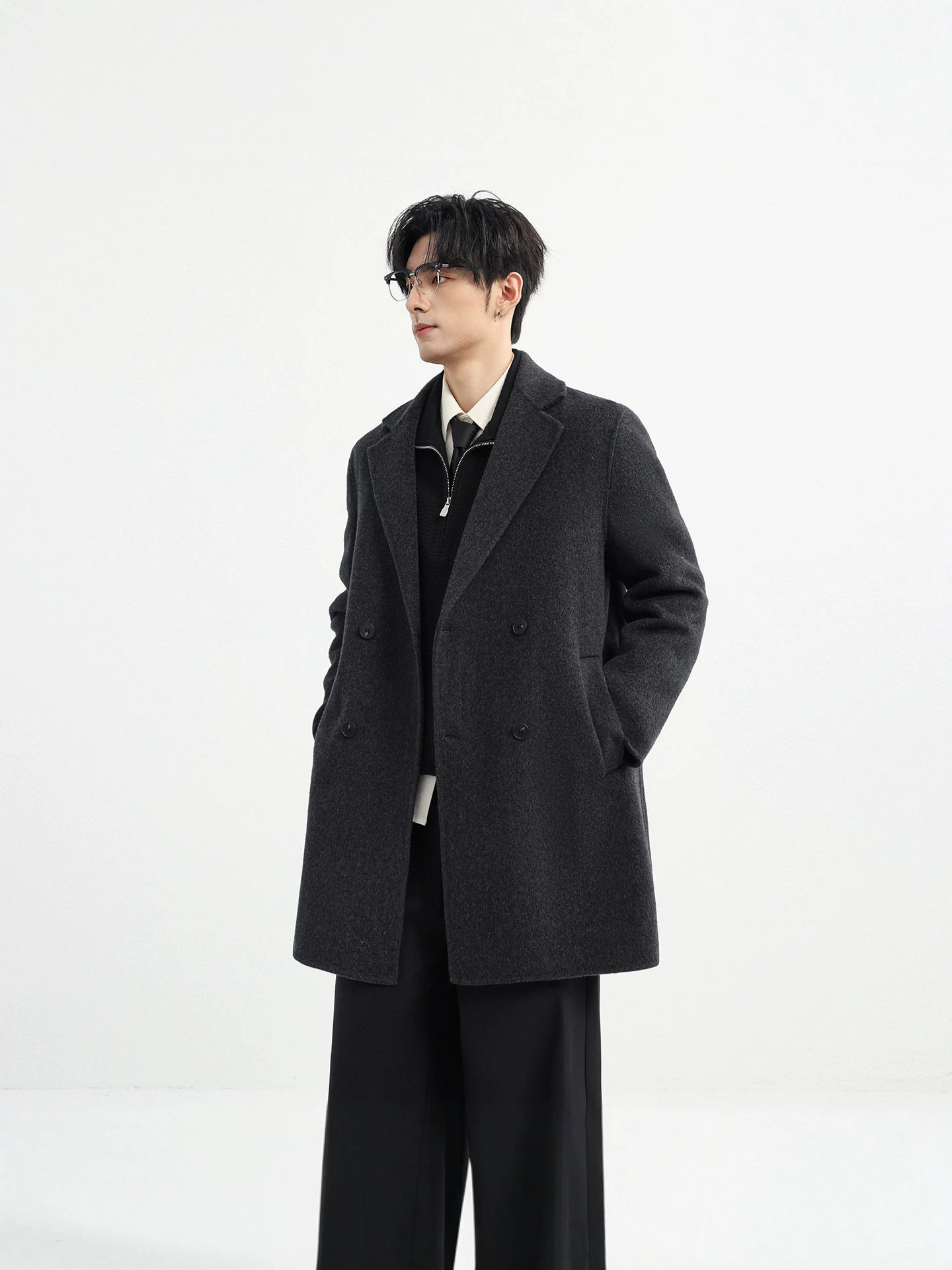 Len pha alpaca hai mặt, lót polyester