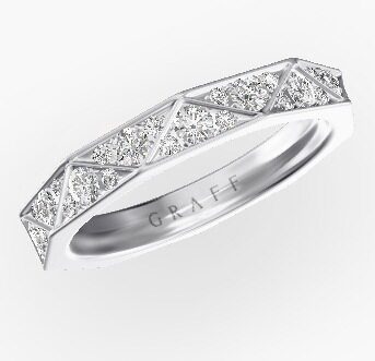 ダイヤモンドたっぷりのひし形【ホワイトゴールド】