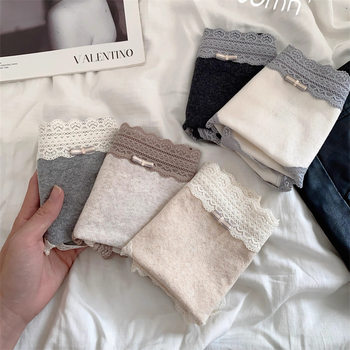 Pure Lust Style Lace Pure Cotton Jacquard Women's Underwear Girls Sexy Antibacterial Pure Cotton Crotch Girls Breathable Briefs Women