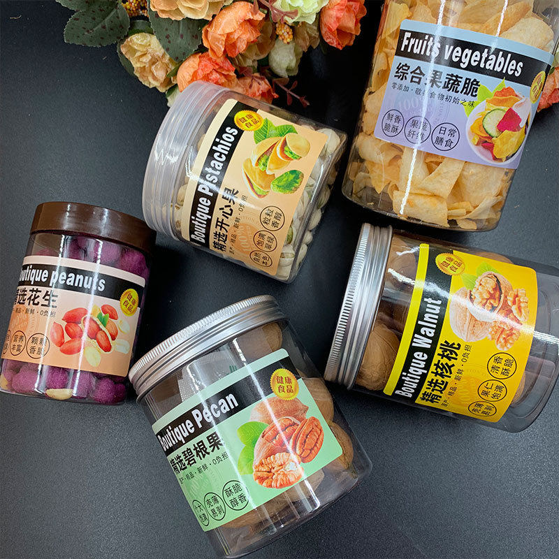 in stock Cashew Nut Sticker Daily Nut Label Ebony Mango Dried Hickory Kernel Longan Flesh Pistachio Sticker