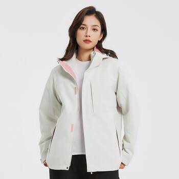 Three-In-One Fleece-Lined Two-Piece Set of Waterproof and Windproof Detachable Warm Jacket for Outdoor Use with Thickened Hood