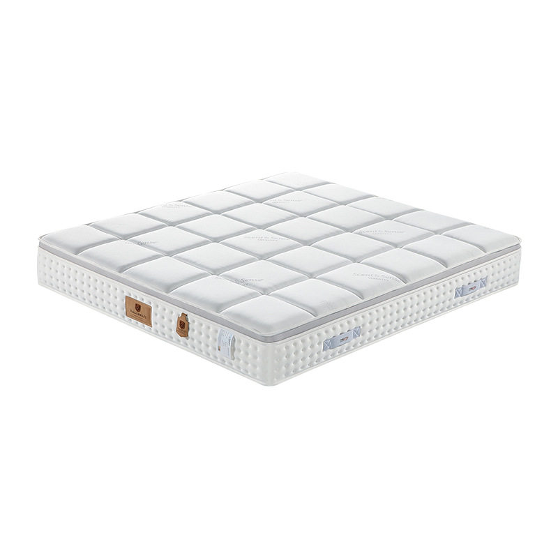 Zero-Pressure Memory Foam Five-Star Hotel Mattress, Dual-Use Soft and Firm Natural Latex, Individually Pocketed Spring Mattress for Guesthouses